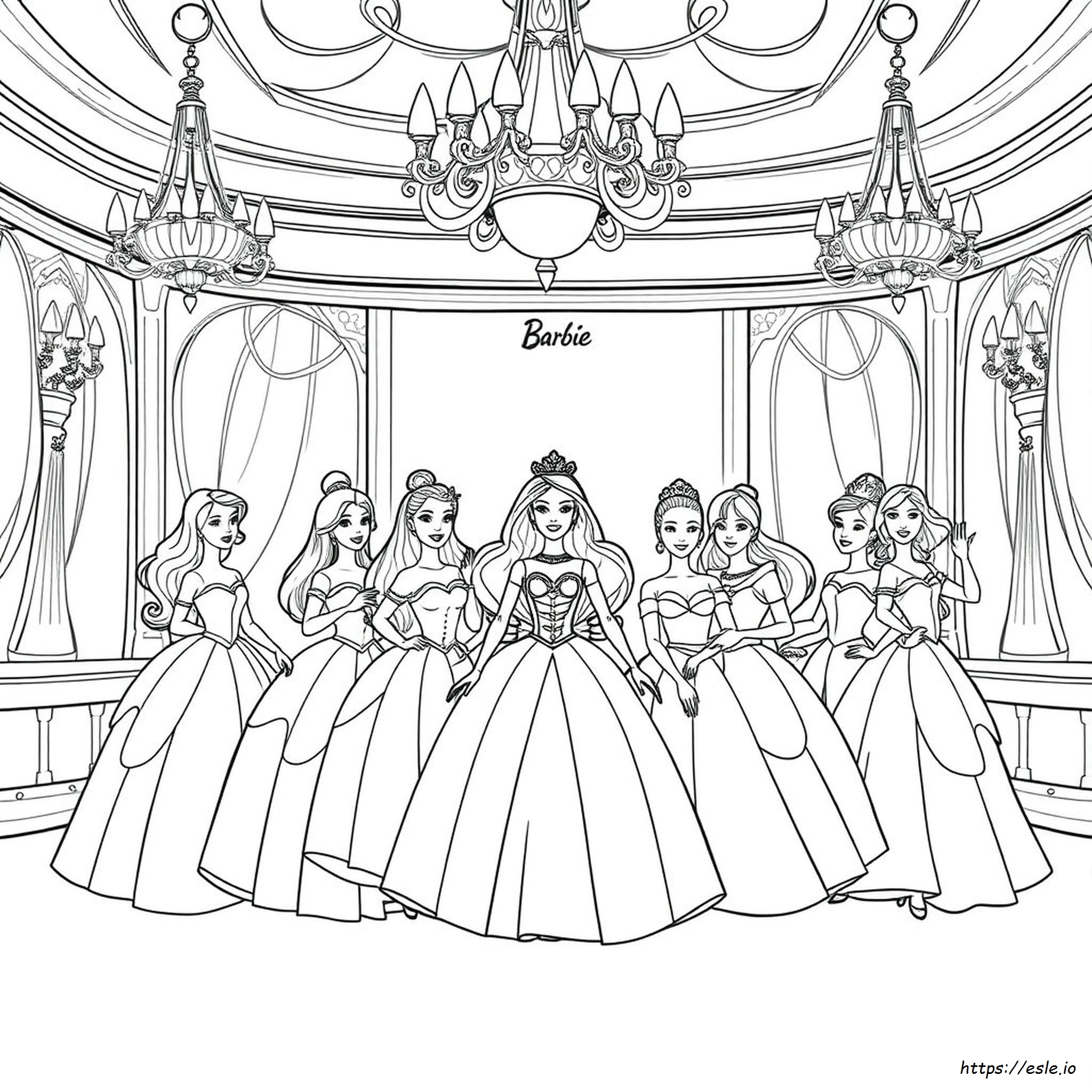 Barbie Y Las Doce Princesas Bailarinas Páginas Para Colorear