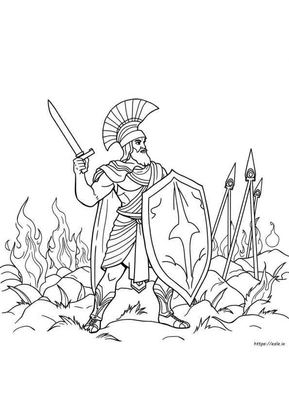 Halaman Mewarnai Achilles