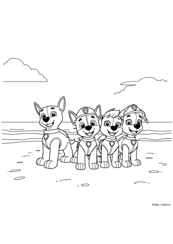 Cetak Gambar Mewarnai Paw Patrol
