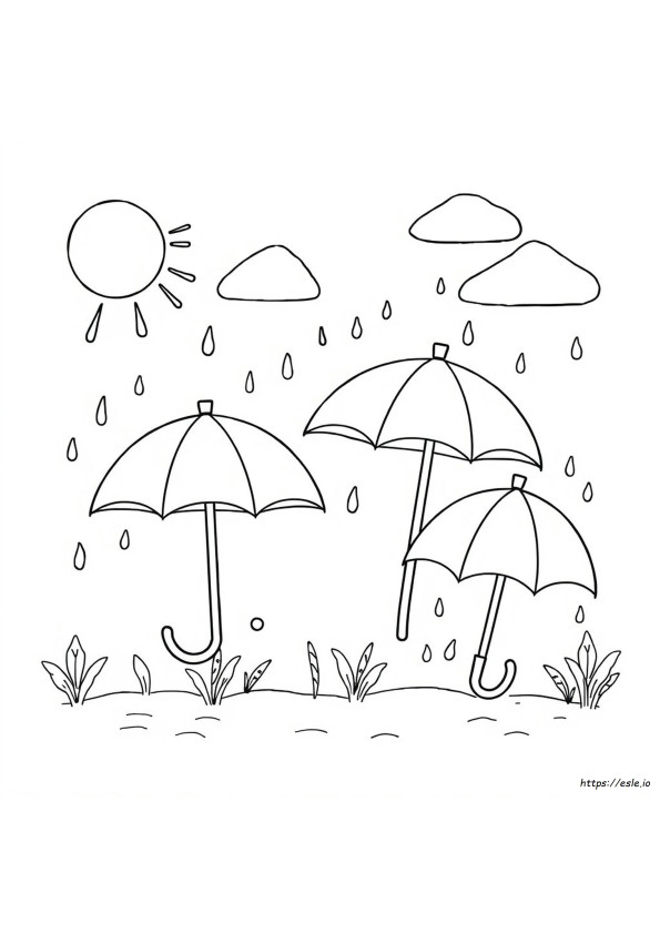 Coloriage Parapluie