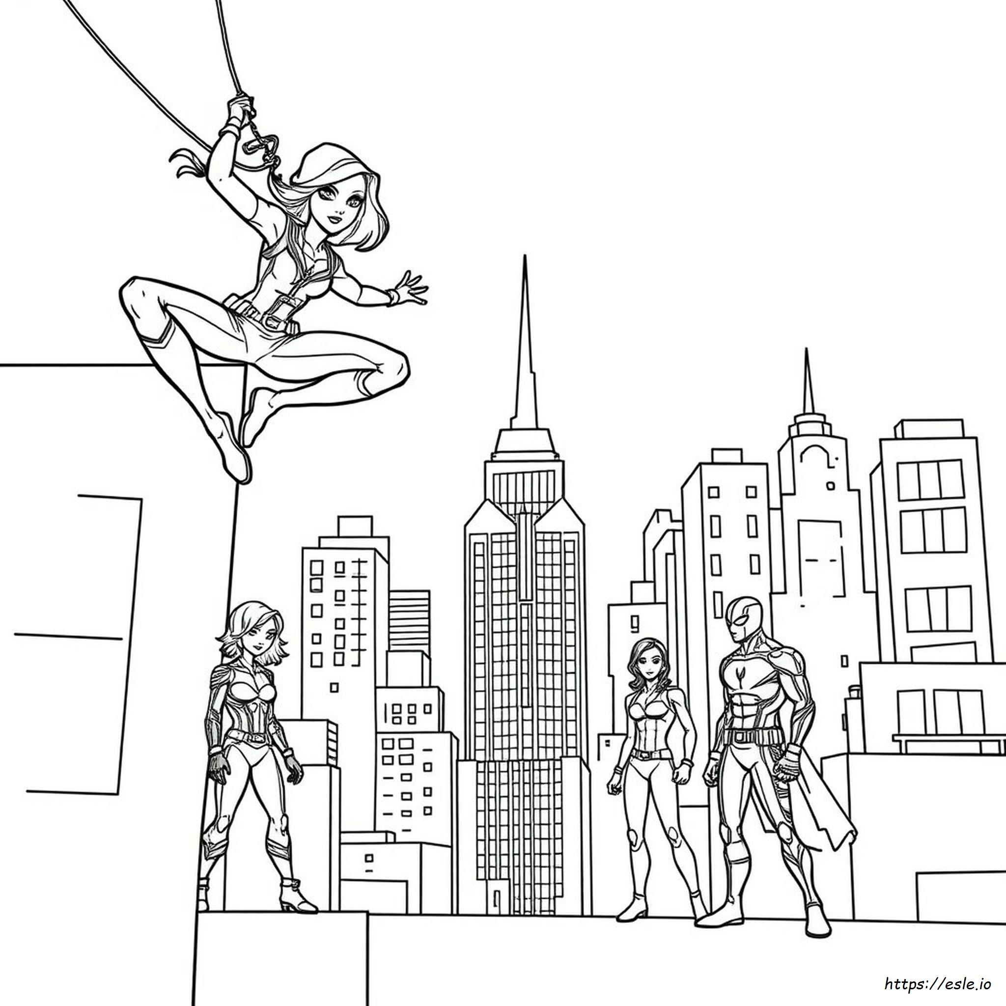 Black Widow Superhero Coloring Pages