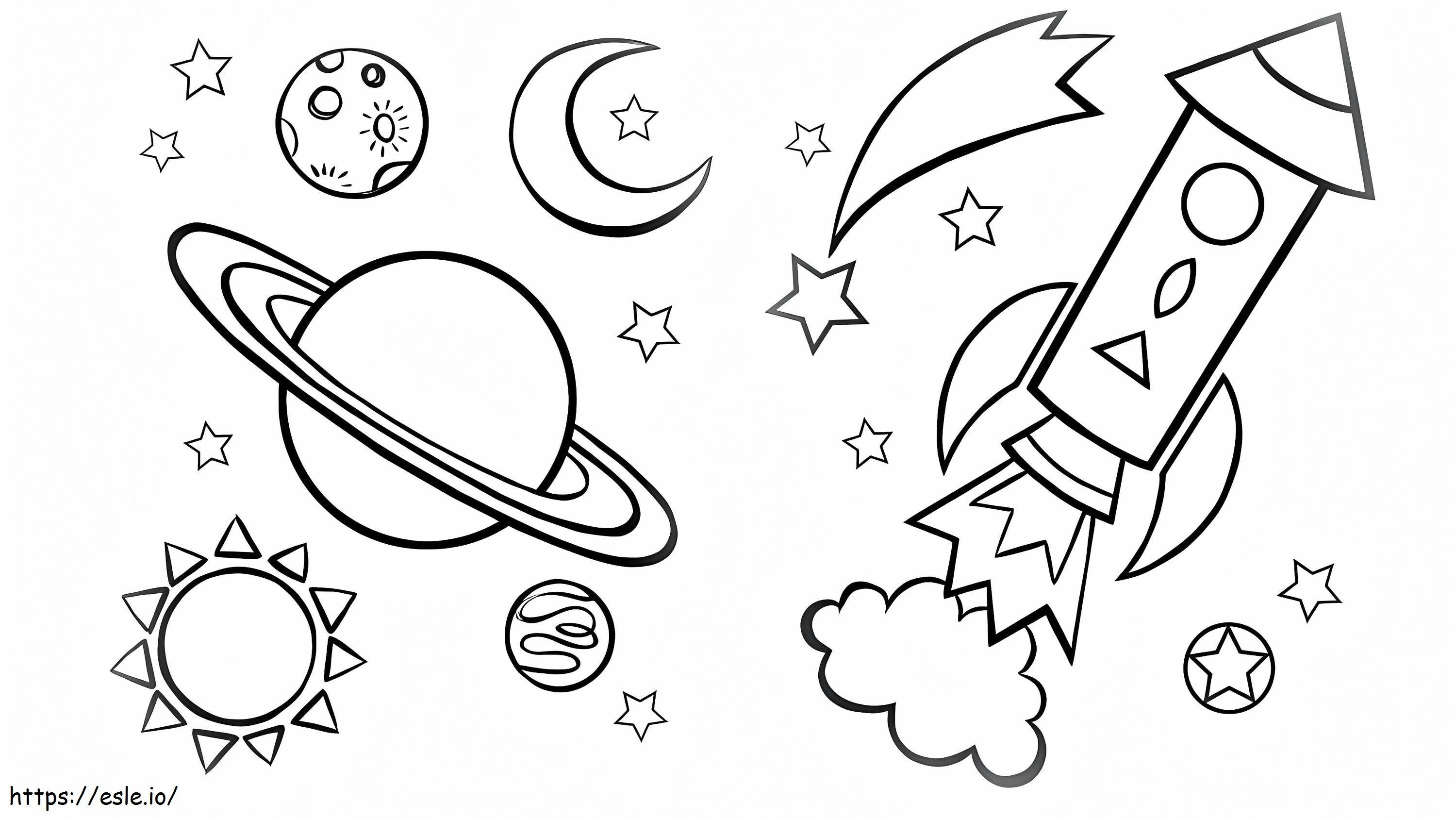 Nice Space coloring page