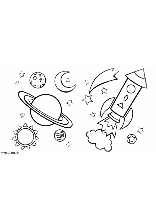 Nice Space coloring page