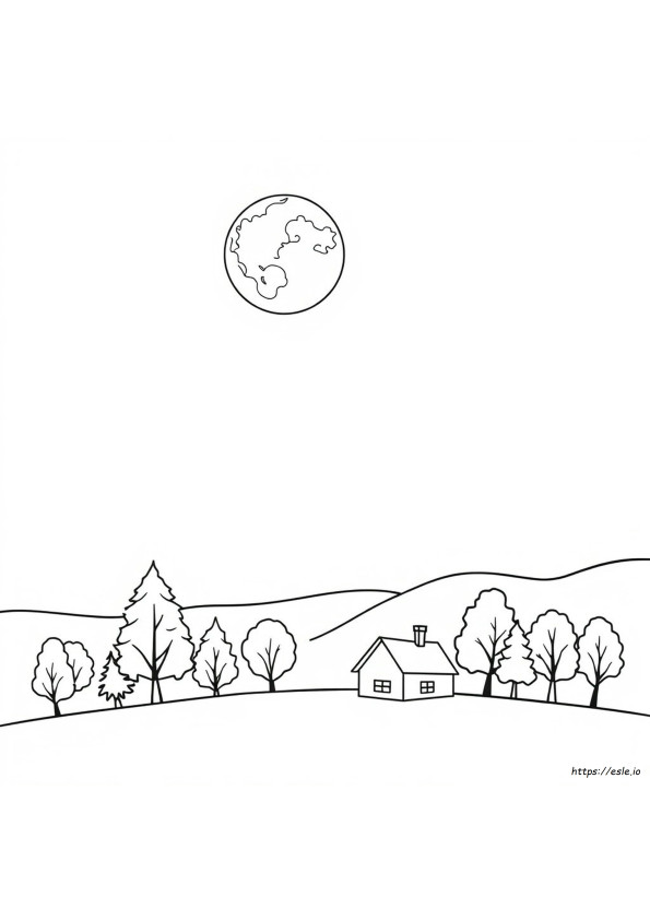 月の塗り絵