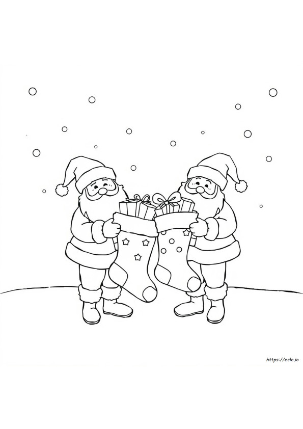 Christmas Socks Coloring Sheet