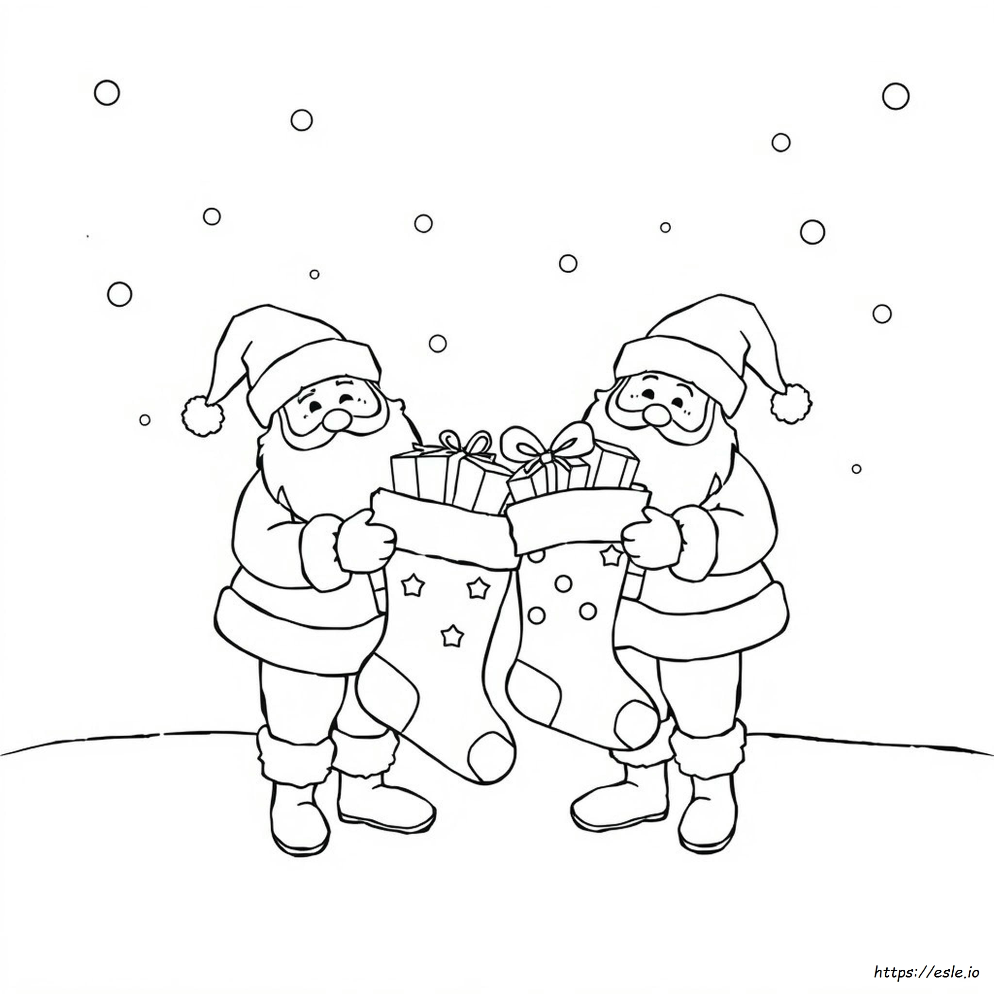 Calze Di Natale Da Colorare