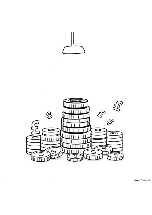 Money Emoji Coloring Pages