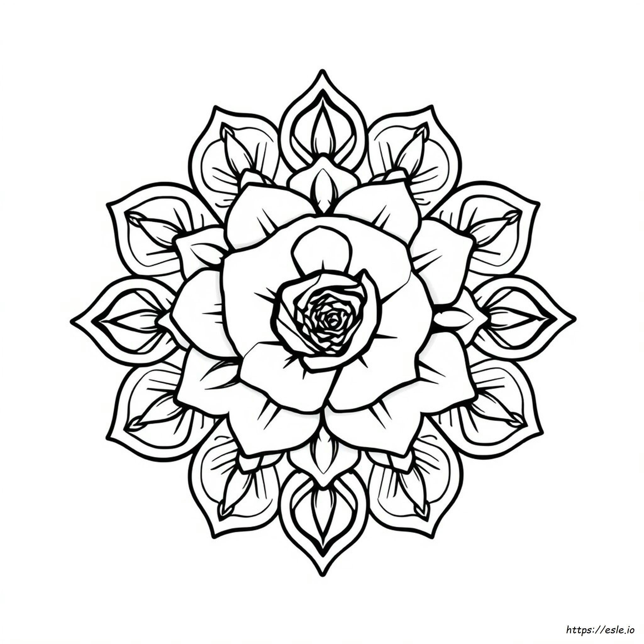 Rose Mandala Da Colorare E Stampare