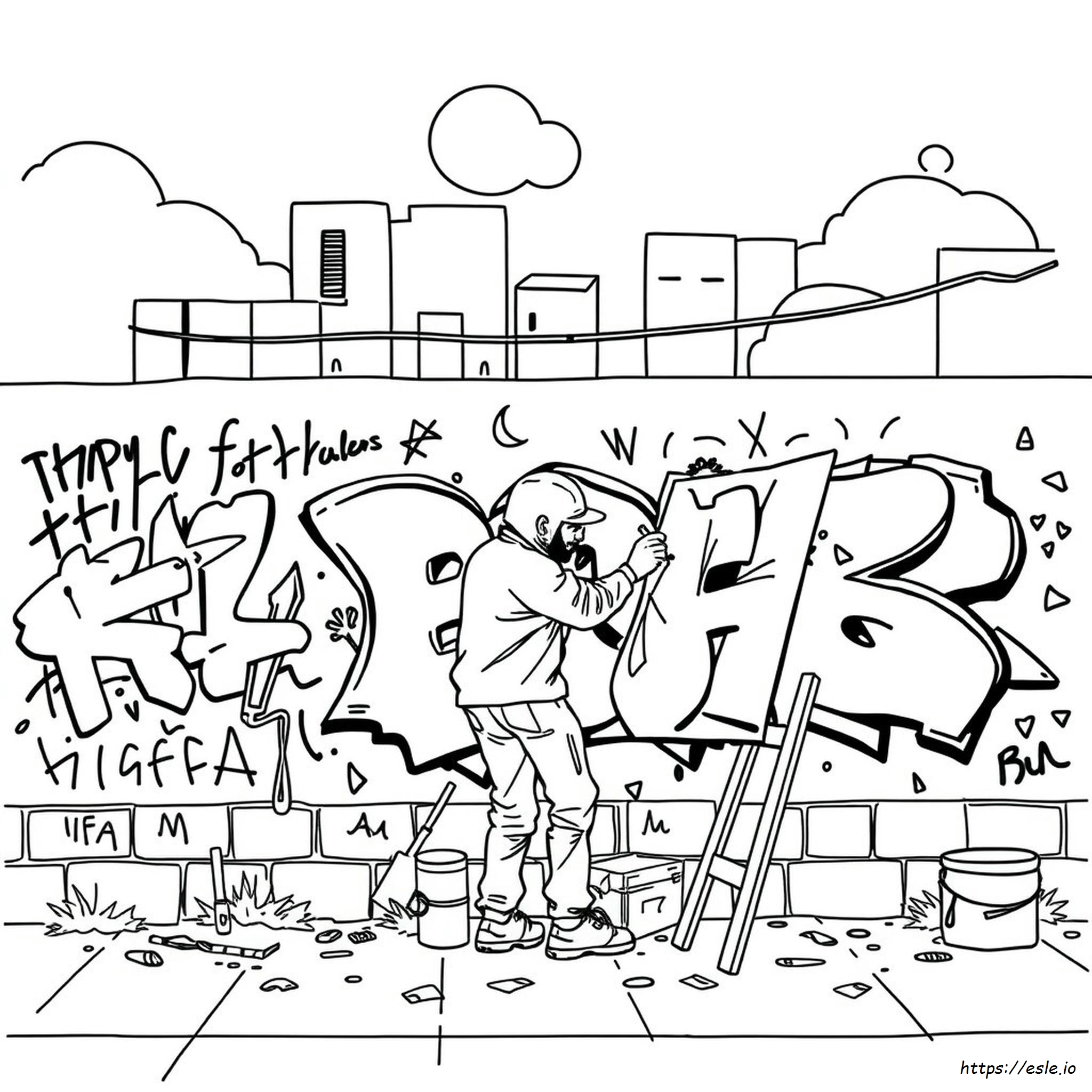 Street Art Graffiti Ausmalbilder Für Erwachsene