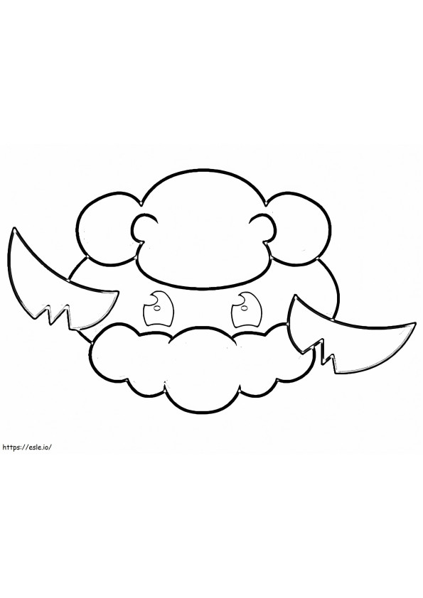 Cute Cottonee Pokemon coloring page
