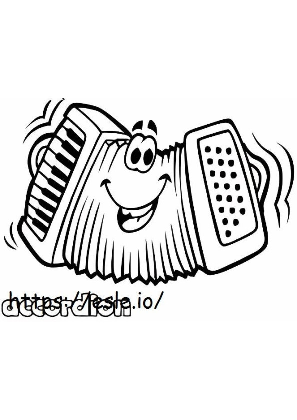 Accordion Face coloring page