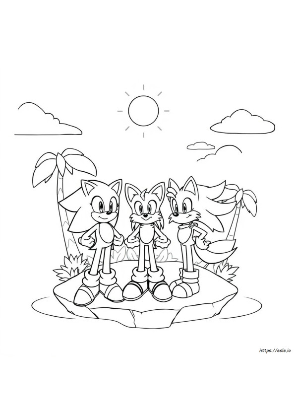 Sonic Tails Knuckles Mewarnai
