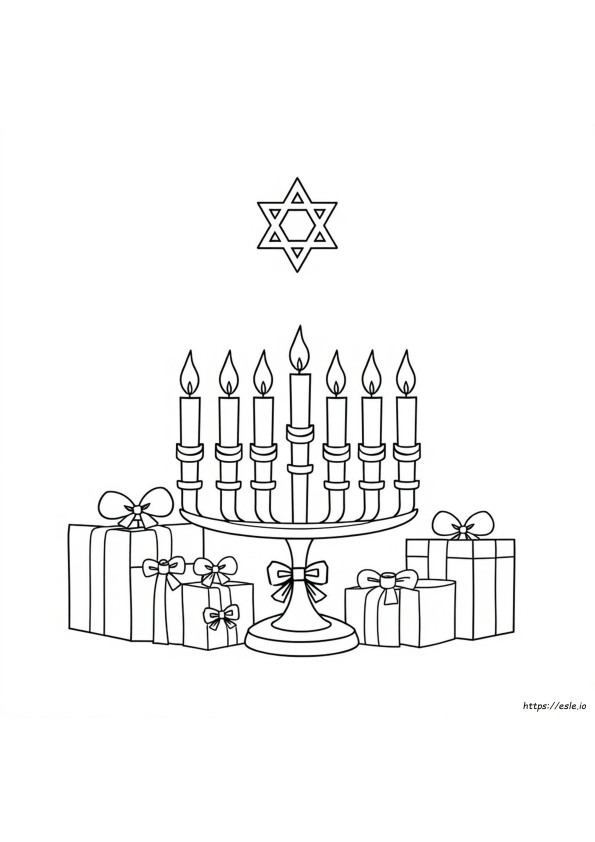 Wesołych Hanukkah Kolorowanka Do Druku