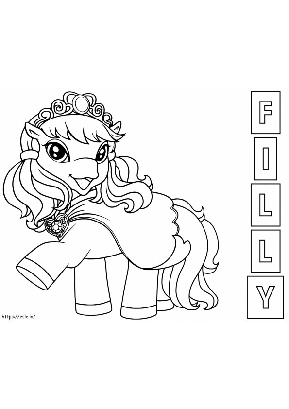 Cute Filly Funtasia coloring page