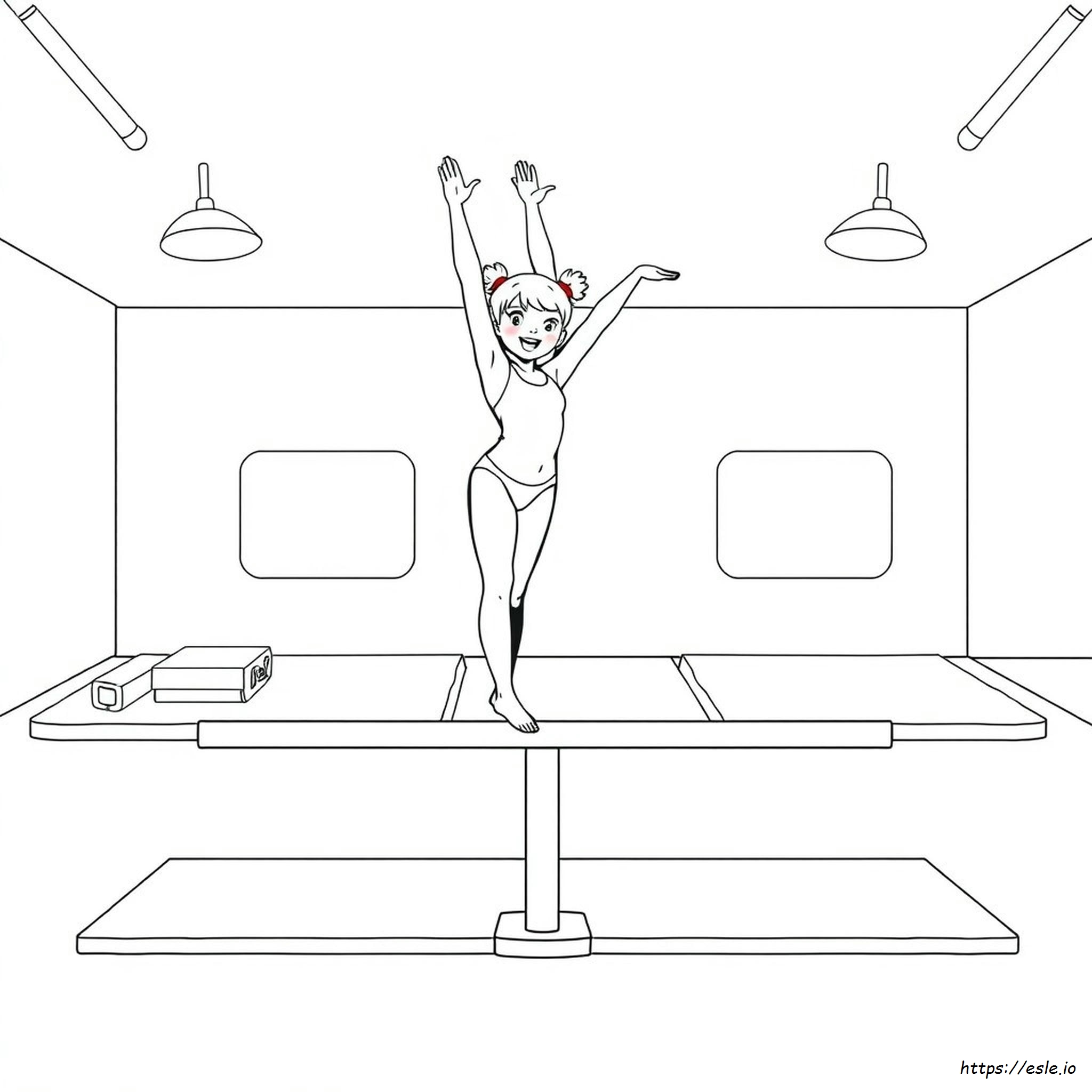 Easy Gymnastics Coloring Pages