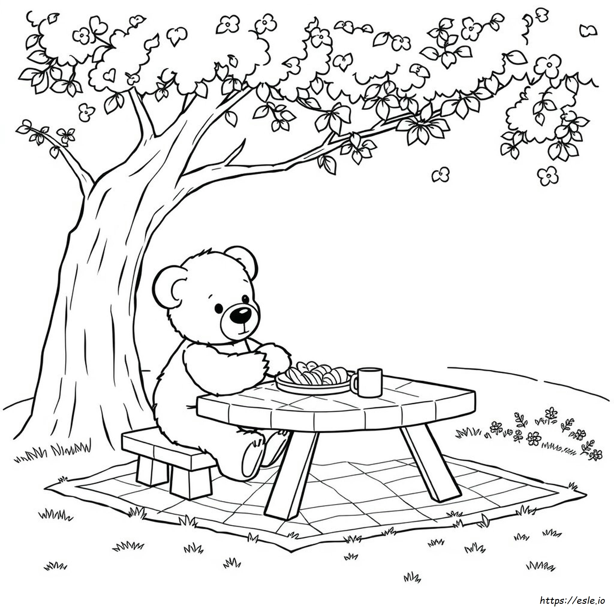 Teddy Bear Picnic Coloring Pages Free Printable