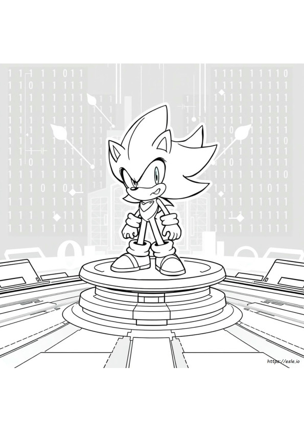 Halaman Mewarnai Shin Sonic Exe