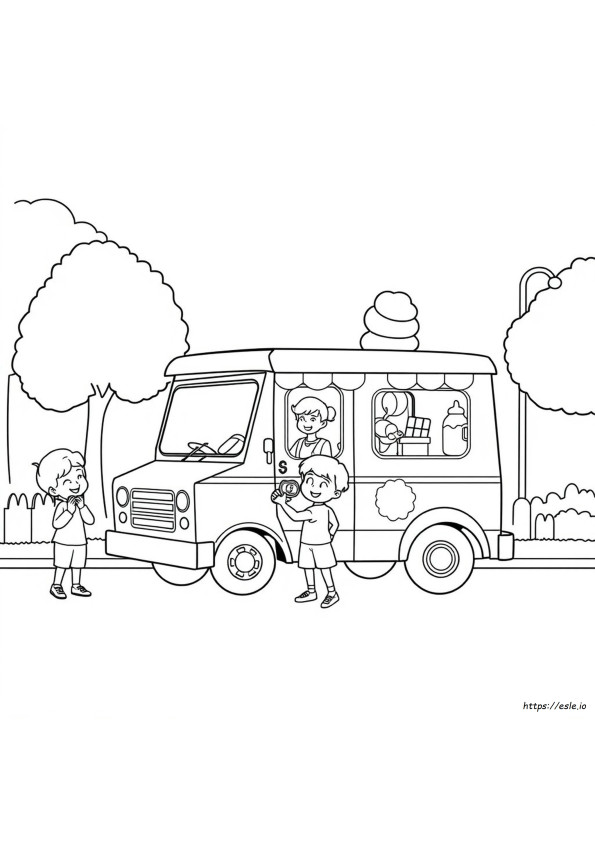 Camioncino Dei Gelati Da Colorare