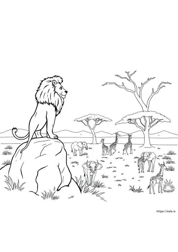 Coloriages Animaux De La Savane Africaine