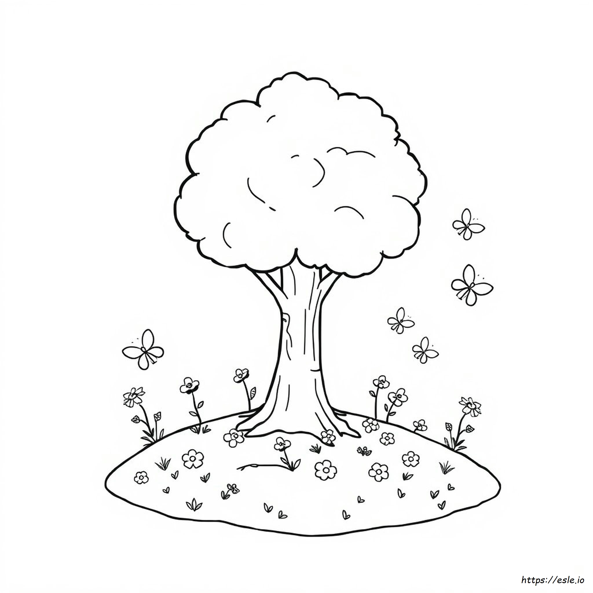 Tree Coloring Pages For Preschoolers