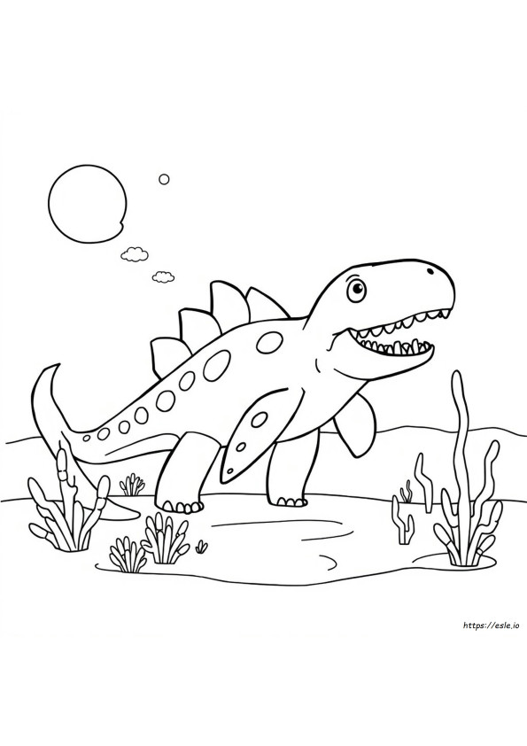 Mosasaurus Gambar Mewarnai