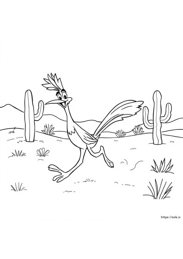 Dapat Dicetak Gratis Road Runner Gambar Mewarnai