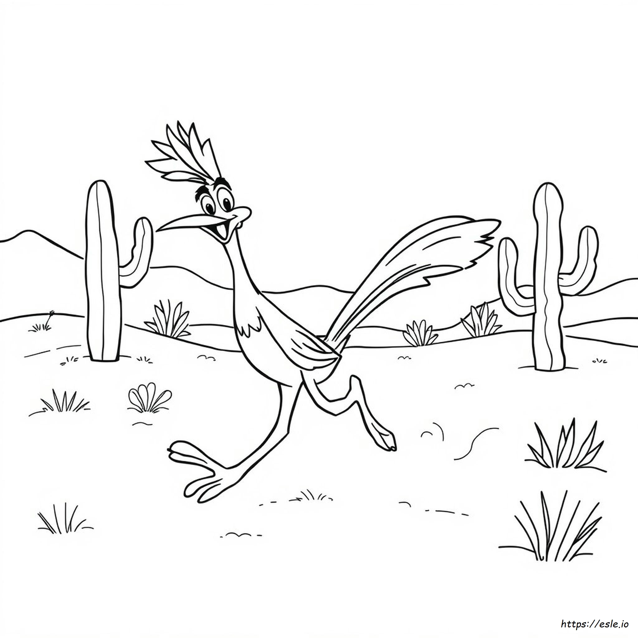 Pagina Da Colorare Wile E. Coyote E Beep Beep Gratis Da Stampare