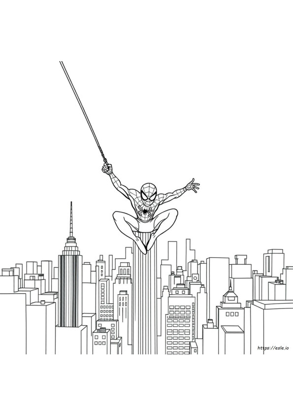 Spiderman Gambar Mewarnai