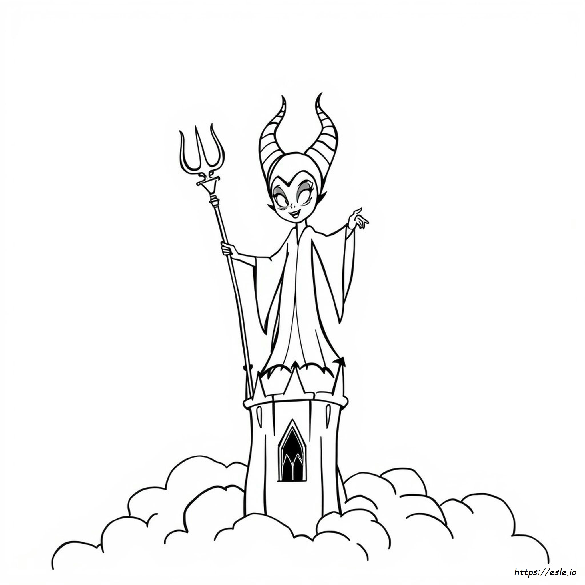 Cartoon Maleficent Coloring Pages