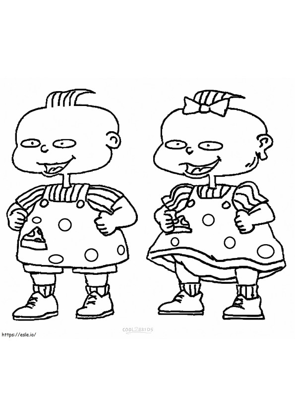 Phillip And Lillian DeVille From Rugrats coloring page