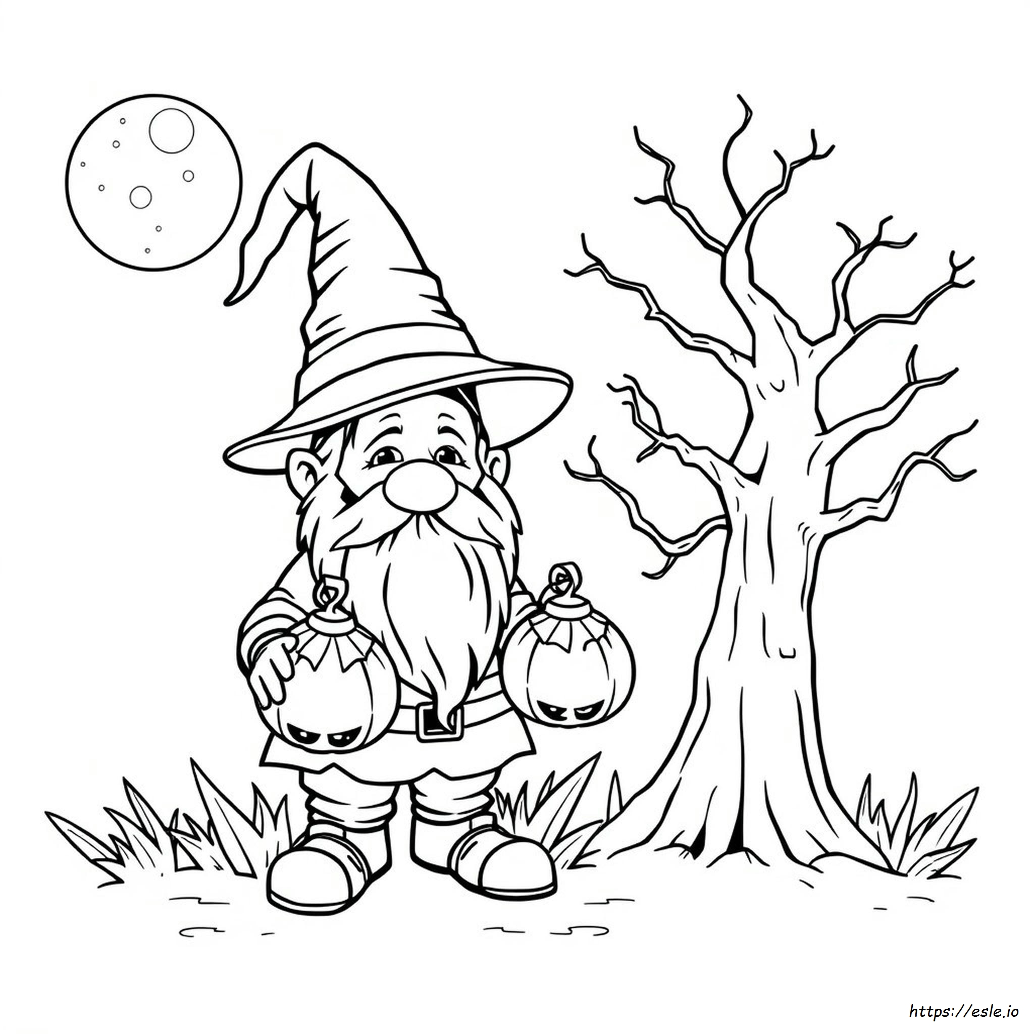 Gnomos De Halloween Para Colorear Imprimibles