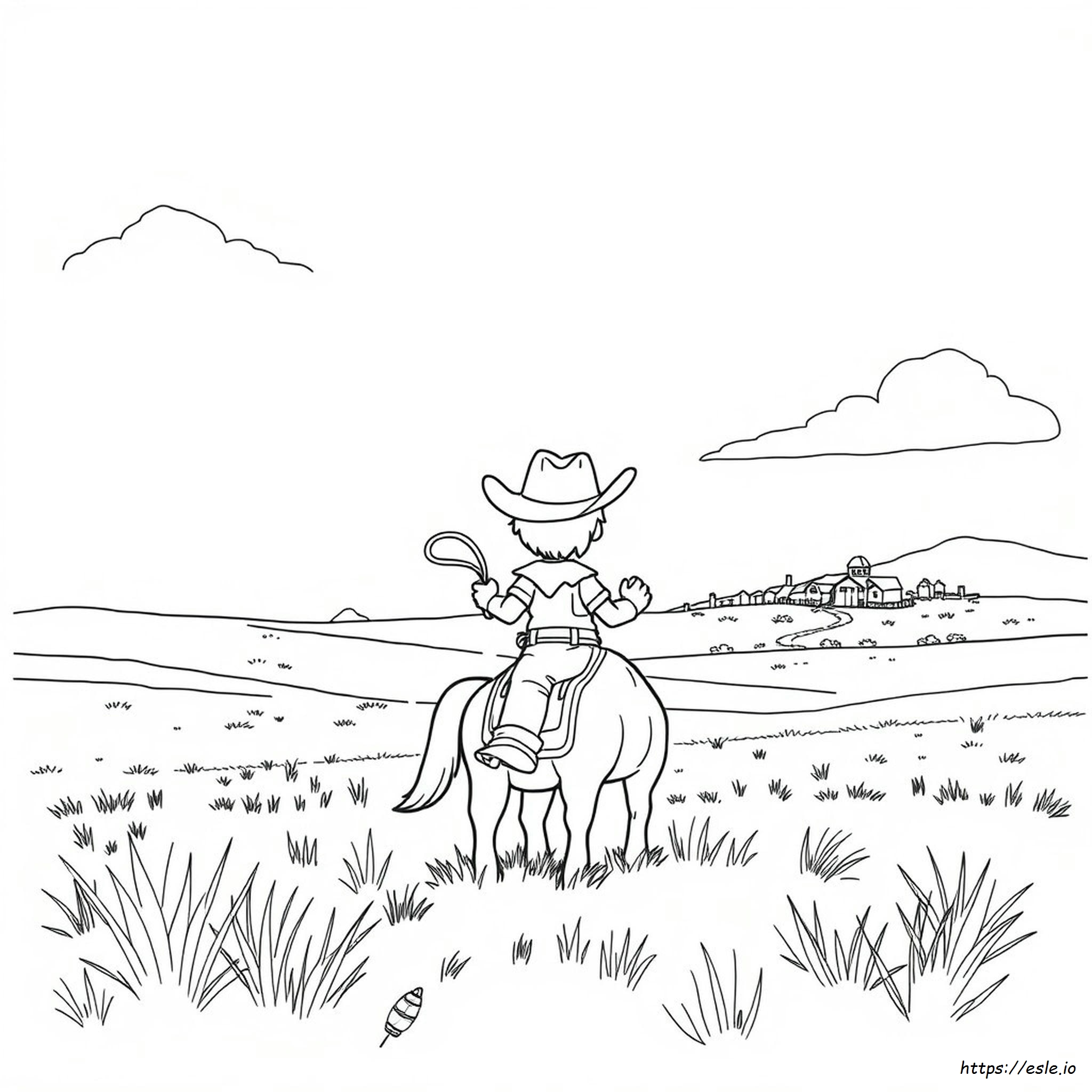 Precious Moments Vaquero Para Colorear