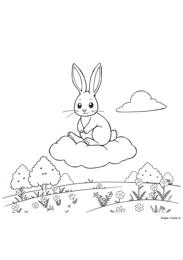 リアルなうさぎのぬりえ