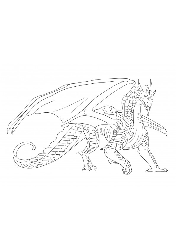 Sandwing Dragon à colorier gratuitement et profiter du temps libre ensemble