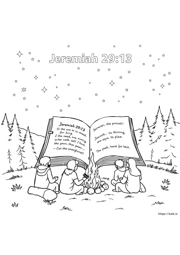 Yeremia 29:13 Gambar Mewarnai