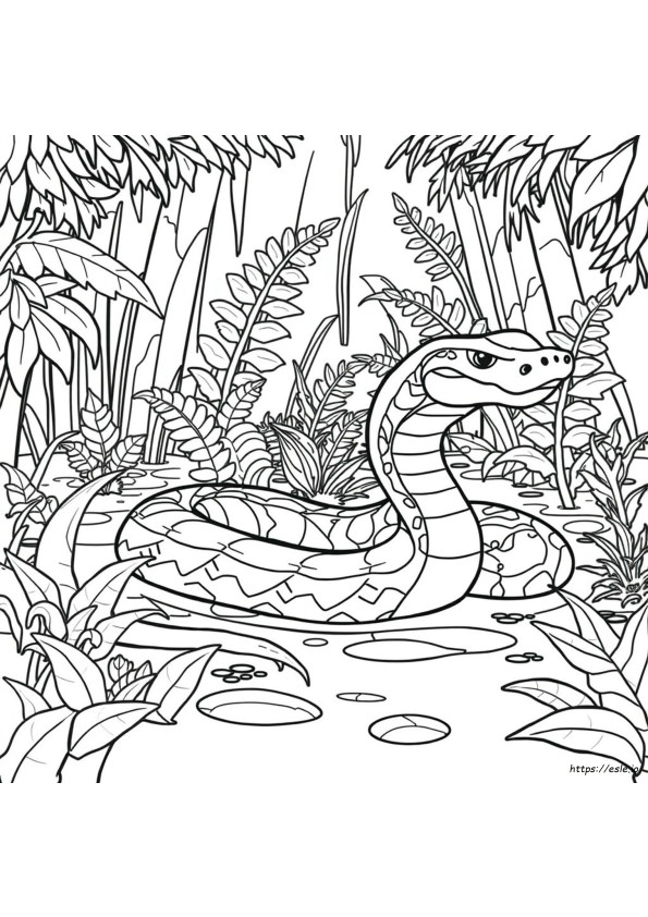 Titanoboa Coloring Pages