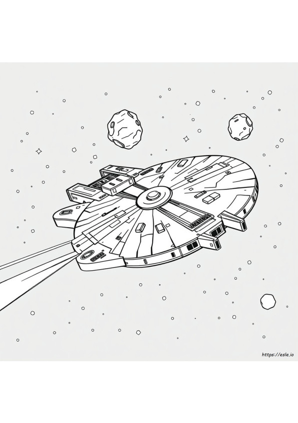 Gambar Mewarnai Millennium Falcon