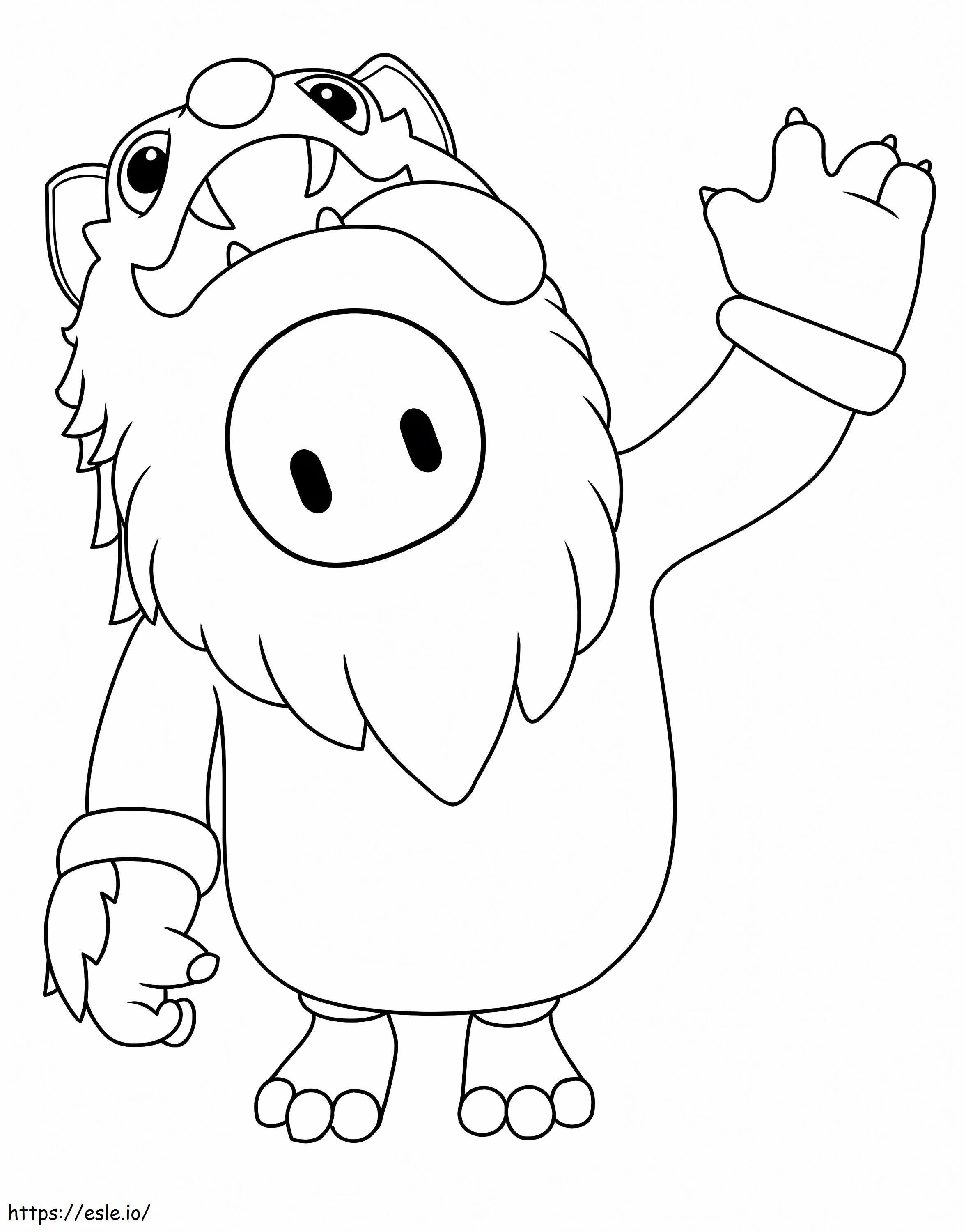Wolf Skin Fall Guys Coloring Page