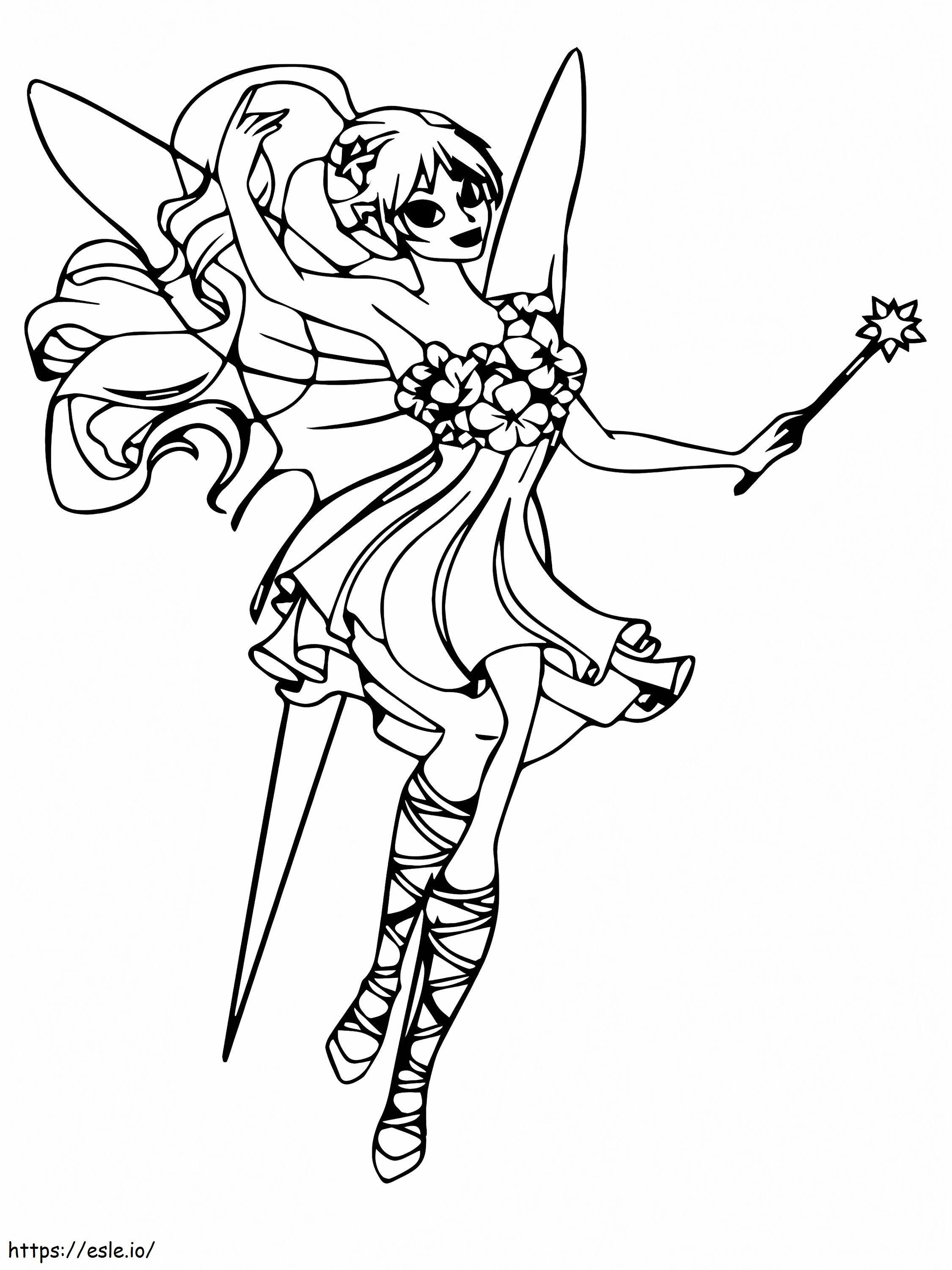 Delightful Fairy Princess coloring page