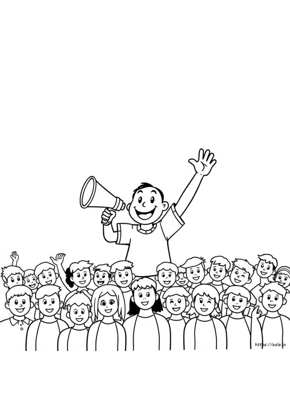 Gambar Mudah Mewarnai Pemandu Sorak