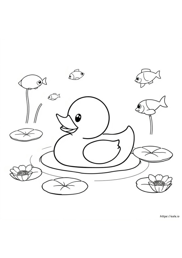 Gambar Mewarnai Bebek Karet