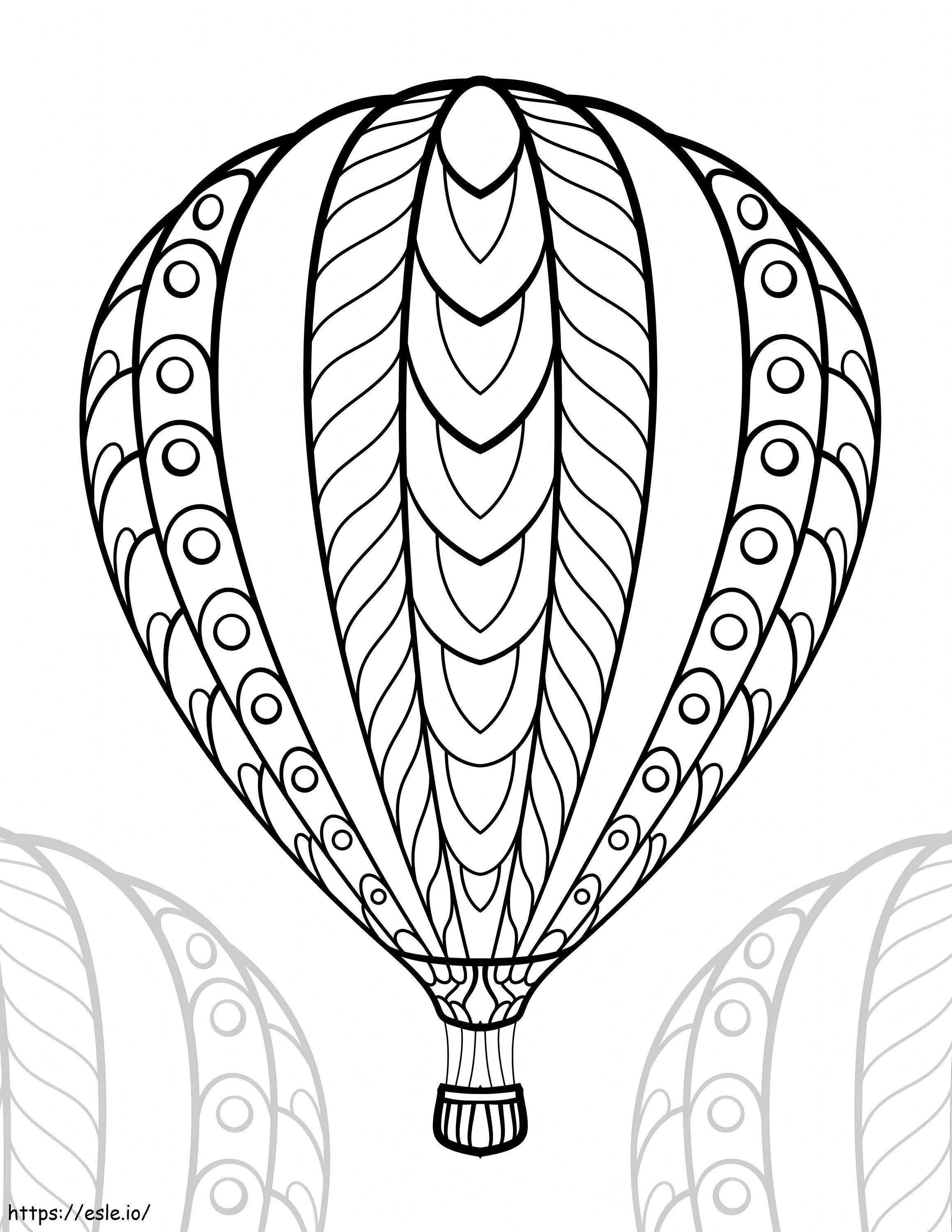 Heteluchtballonvaren is voor volwassenen kleurplaat kleurplaat