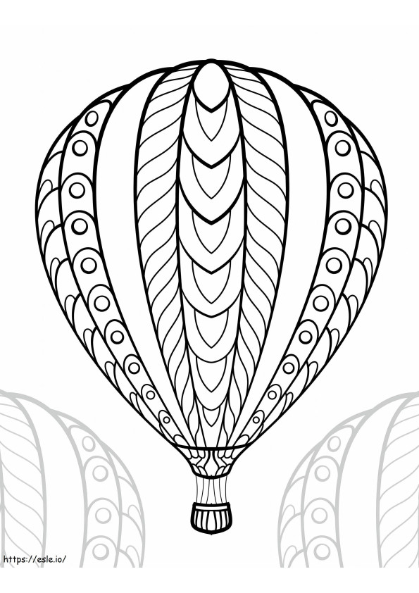 Heteluchtballonvaren is voor volwassenen kleurplaat