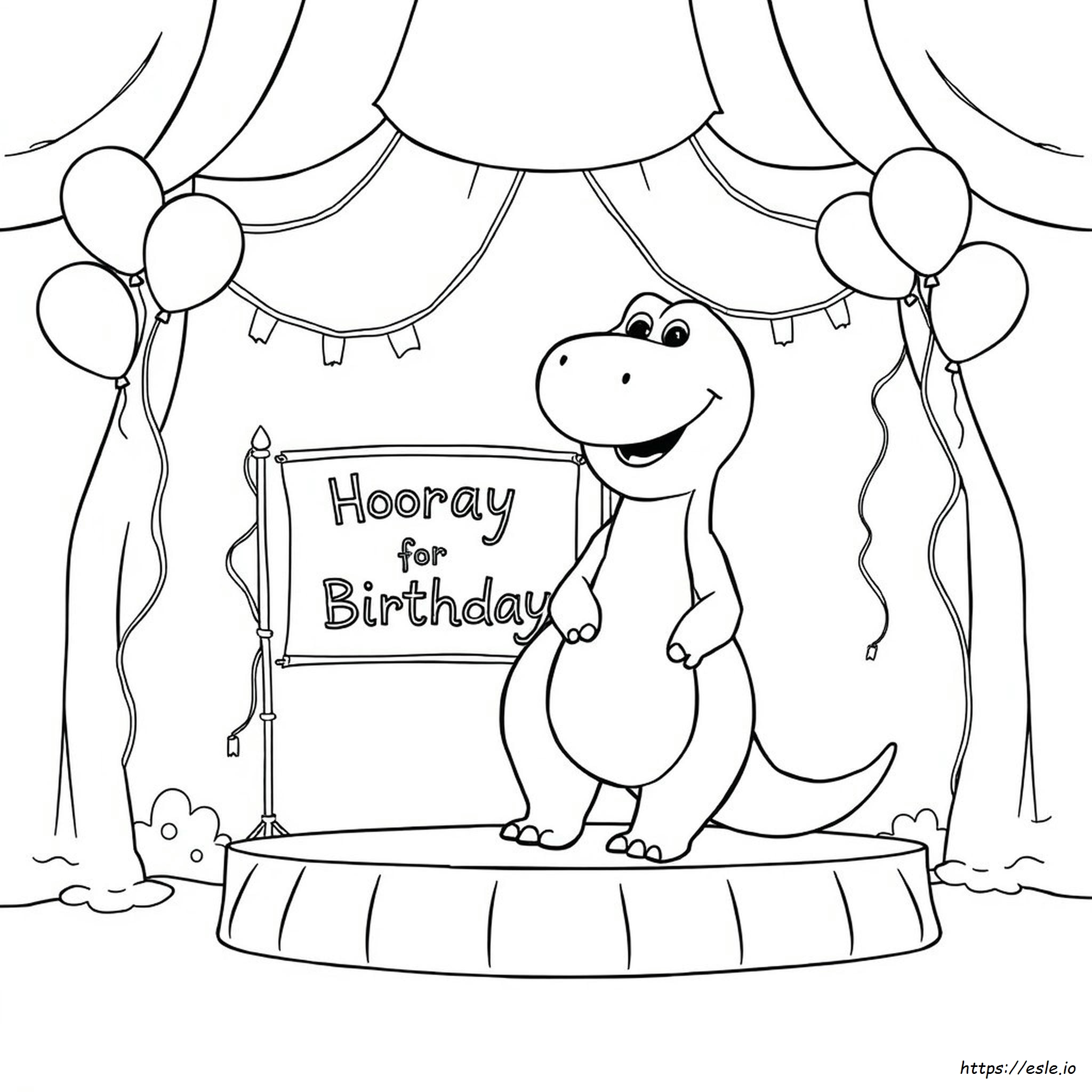 Barney Buon Compleanno Disegni Da Colorare