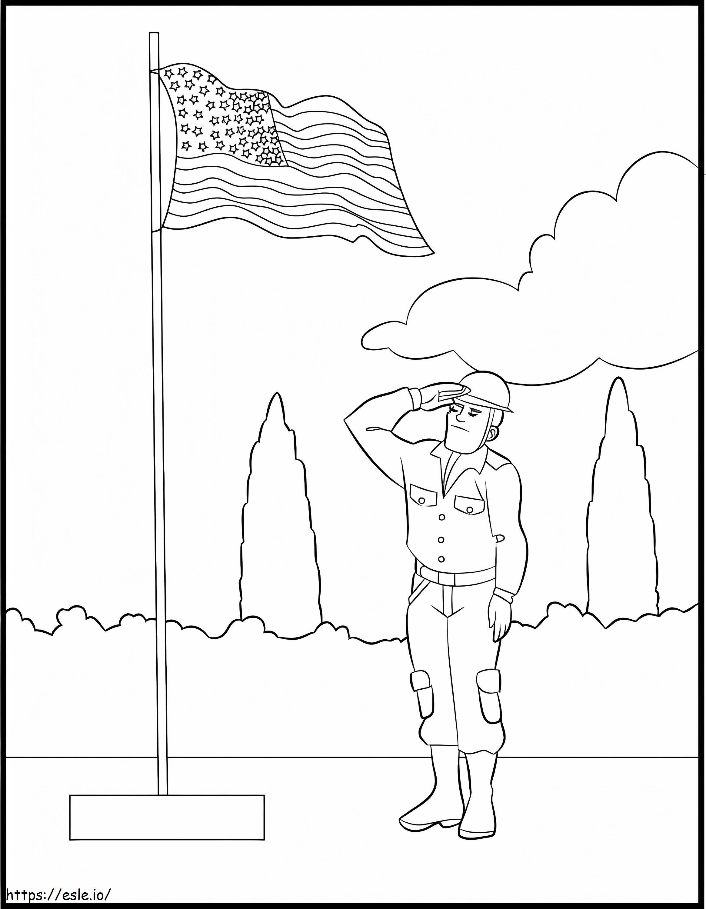 Happy Memorial Day 2 coloring page