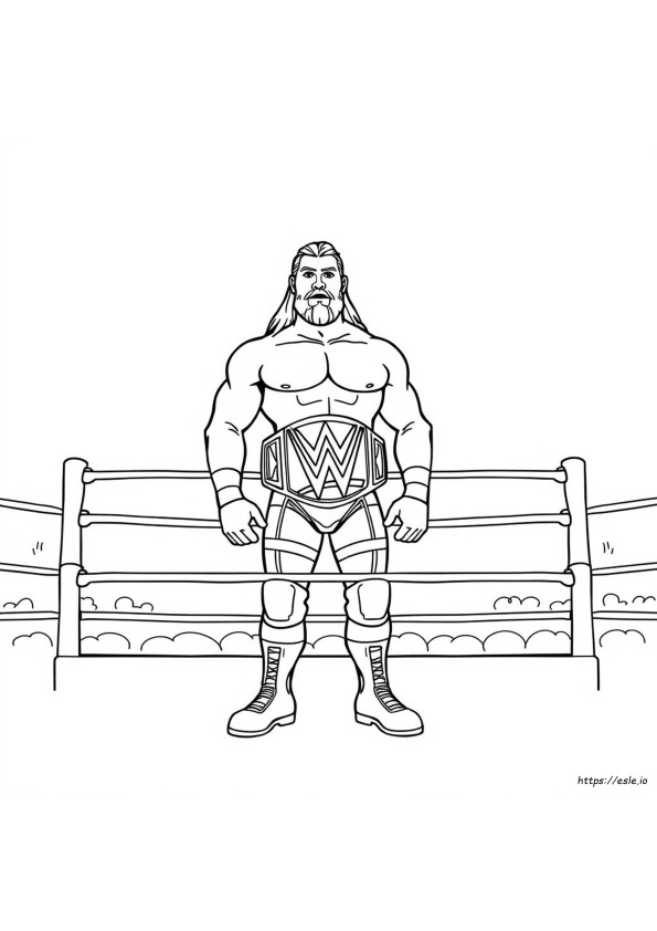 Halaman Mewarnai Wwe Dapat Dicetak Gratis