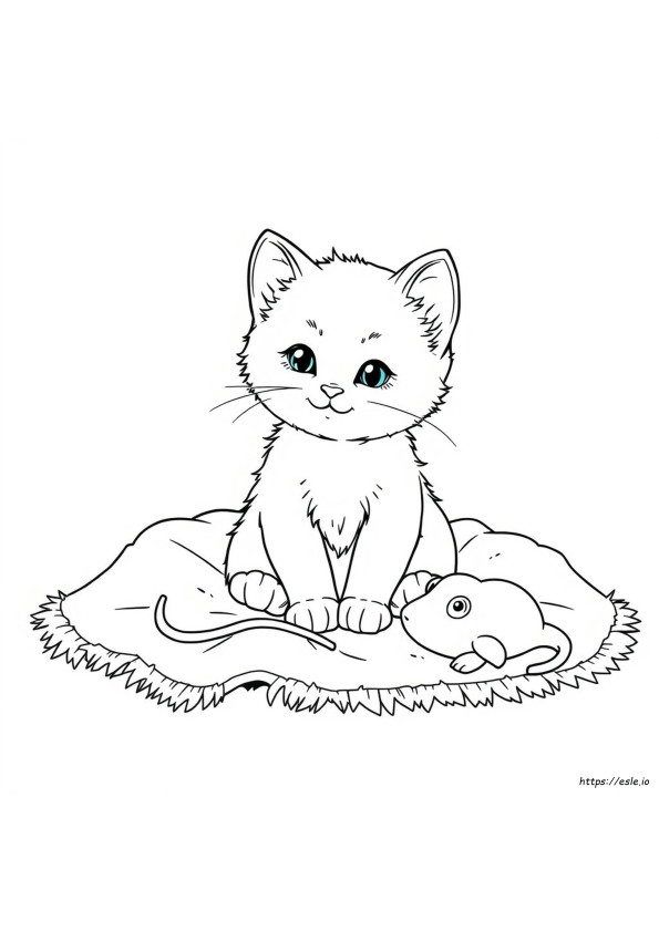 Schattig Katje Kleurplaat