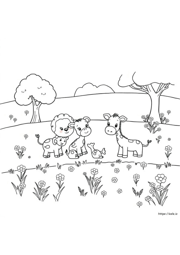 Desene De Colorat Cu Animale Drăguțe De La Zoo
