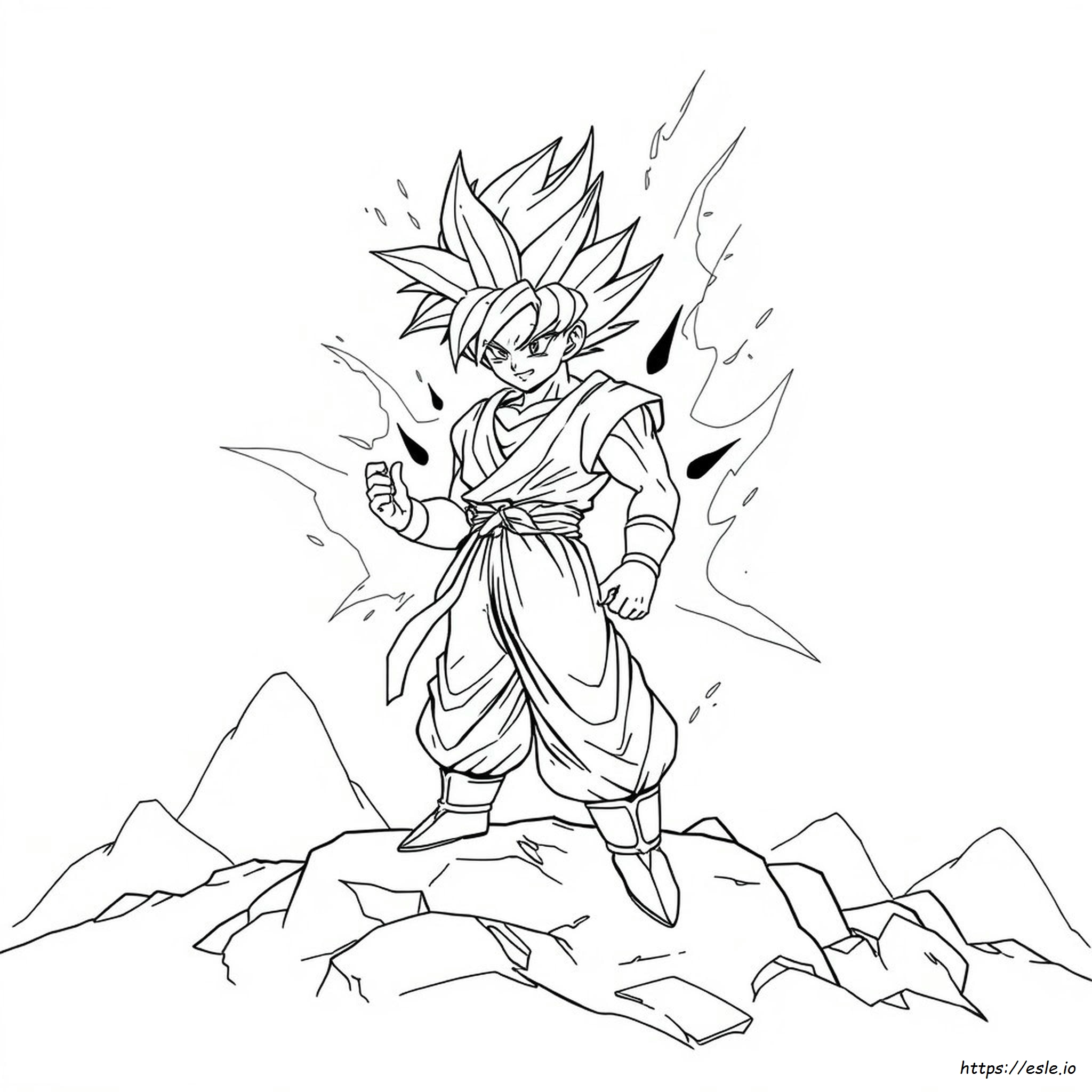 Coloriage Dragon Ball Super Goku Ultra Instinct À Imprimer