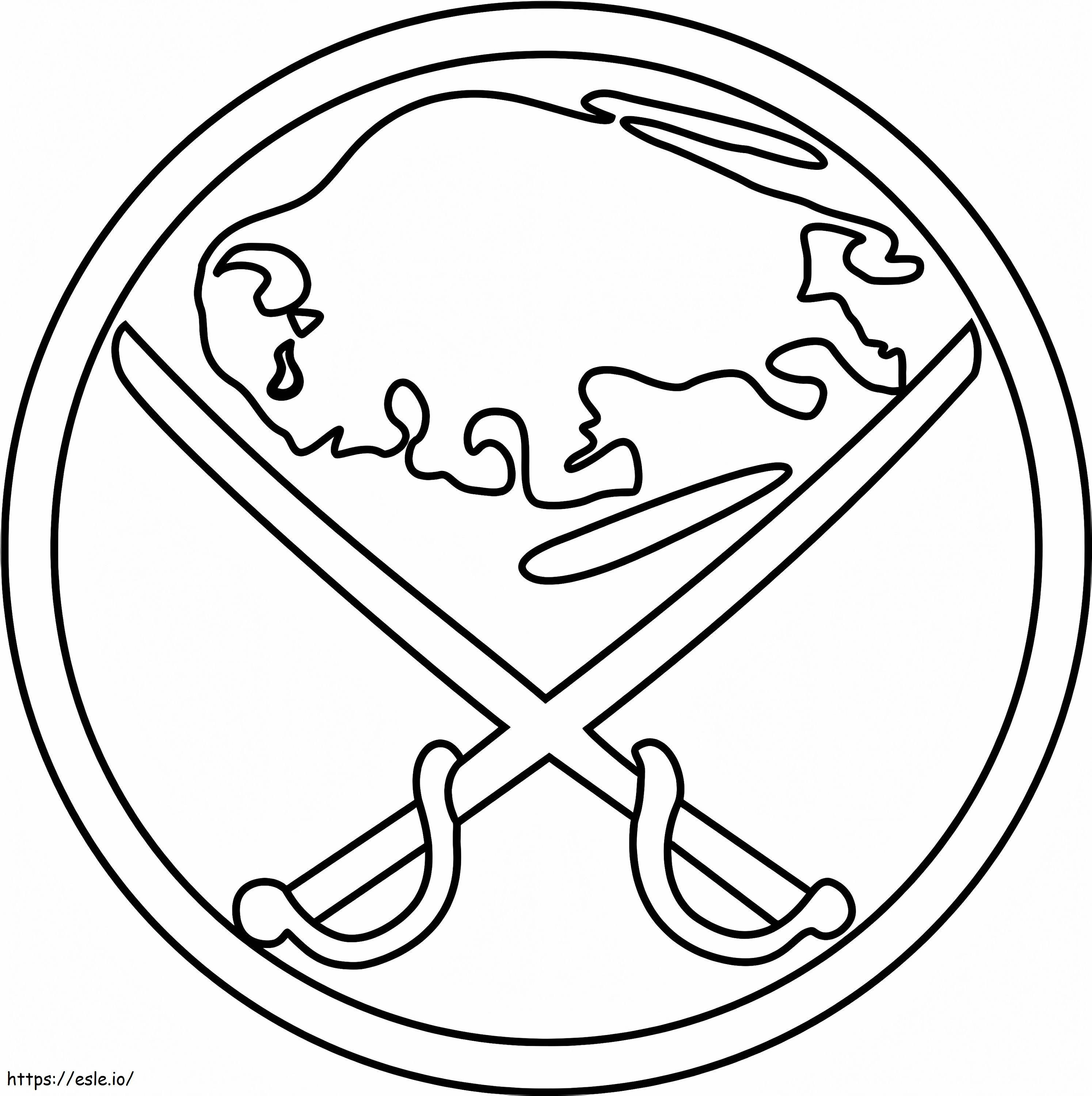 Buffalo kılıç logosu boyama
